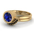 Bezel Sapphire Bridal Set - Emerson No. 43